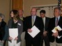 New member group shot with Jenny, Mark, and Sal. Missing from this picture is Robert.